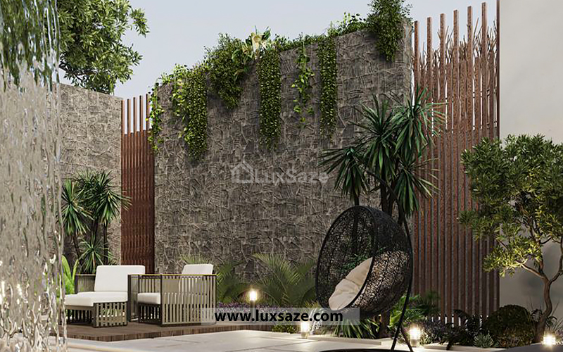 دیوارپوش های ترند در طراحی محوطه ویلا
